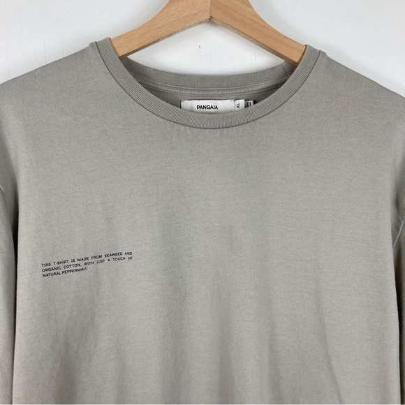 PANGAIA Organic Cotton Long Sleeve T-Shirt With C-FIBER™ - Stone - Picture 8 of 12